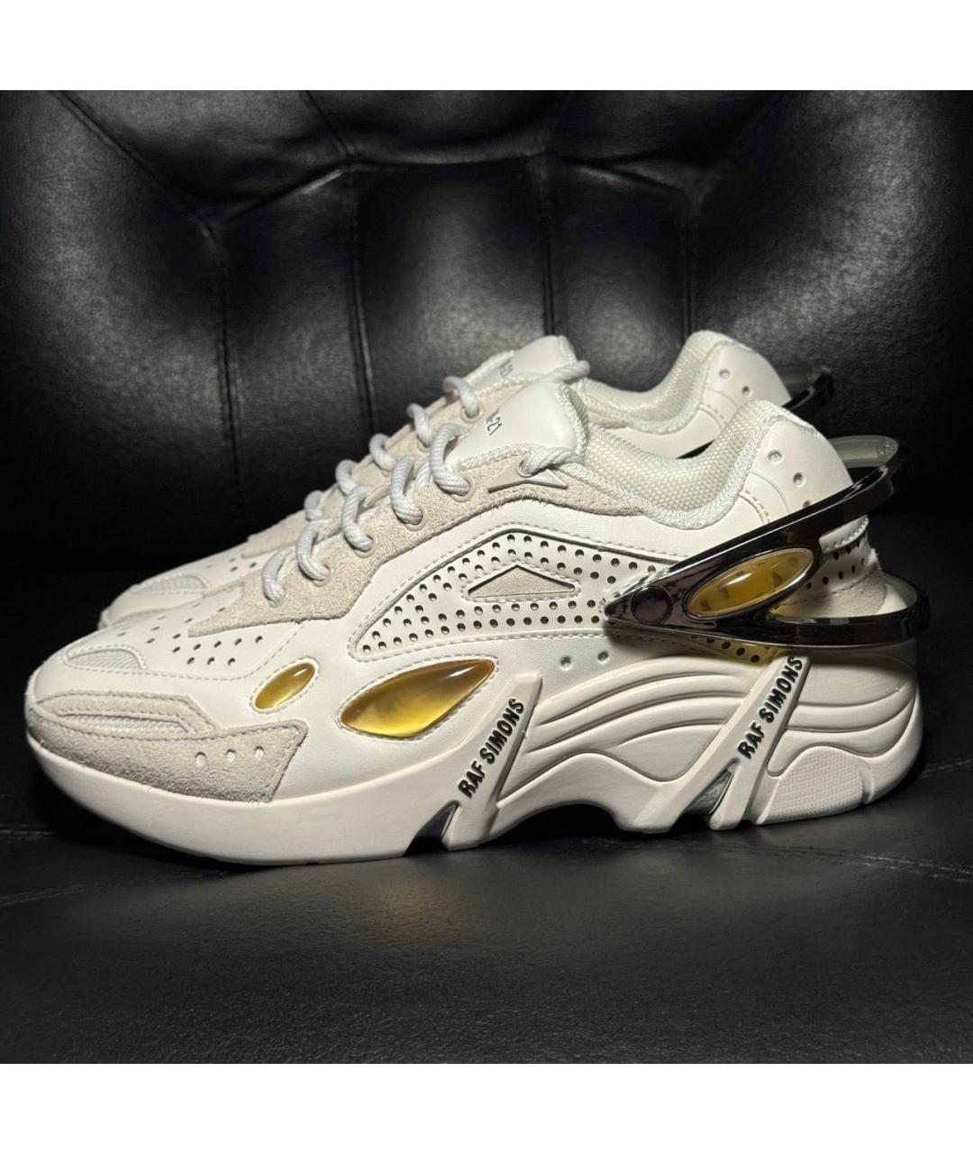 RAF SIMONS Белые кожаные кроссовки, фото 6