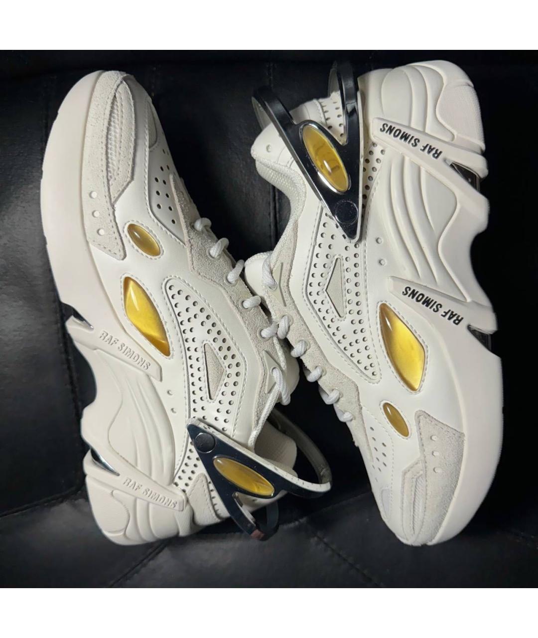 RAF SIMONS Белые кожаные кроссовки, фото 8