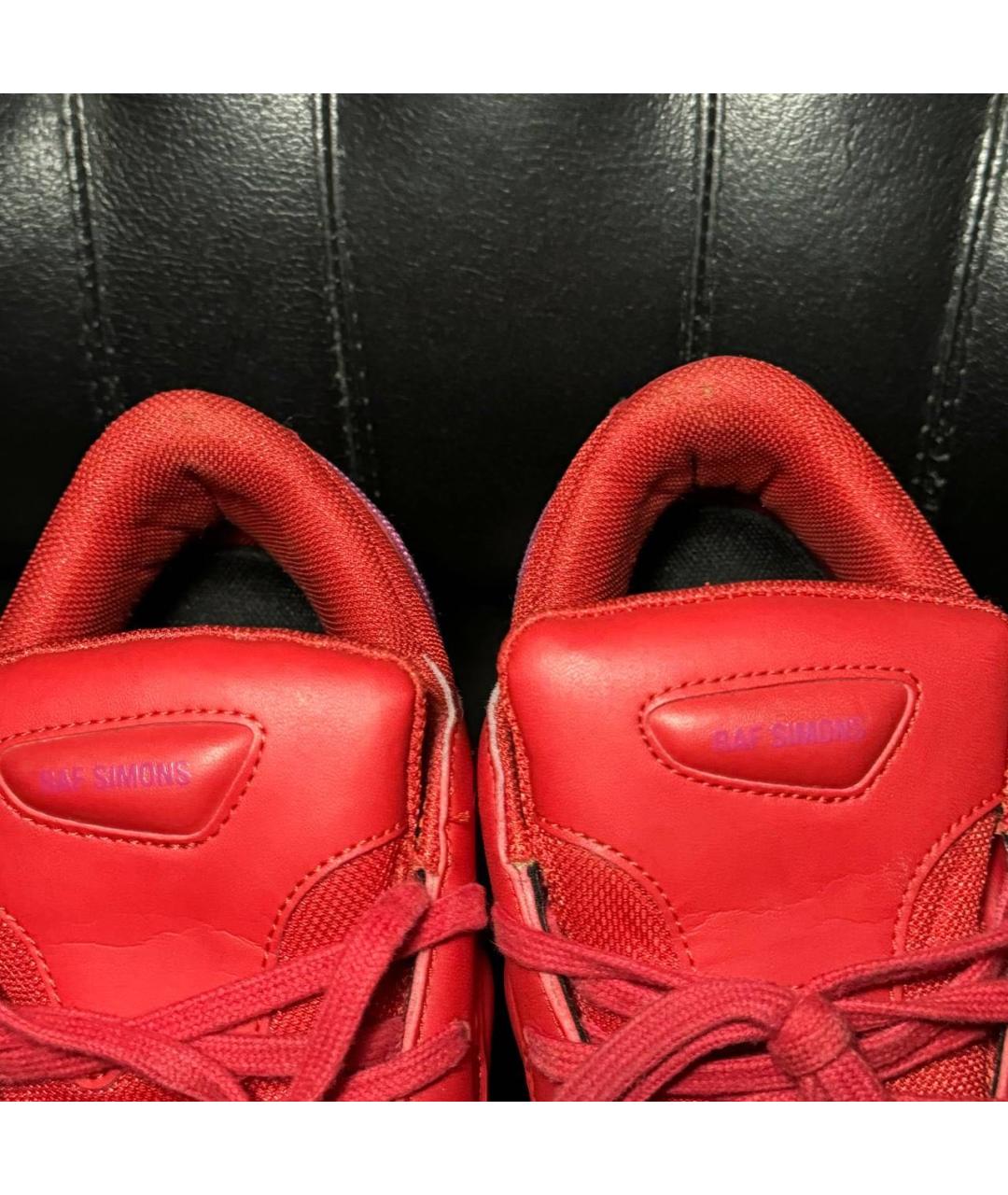 ADIDAS X RAF SIMONS Бордовые текстильные низкие кроссовки / кеды, фото 8