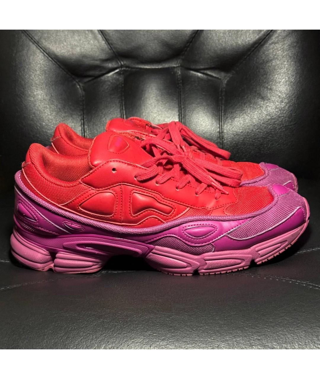 ADIDAS X RAF SIMONS Бордовые текстильные низкие кроссовки / кеды, фото 9