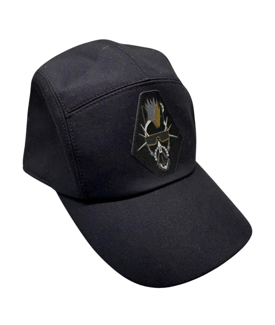 HERMES Черная хлопковая кепка/бейсболка, фото 1