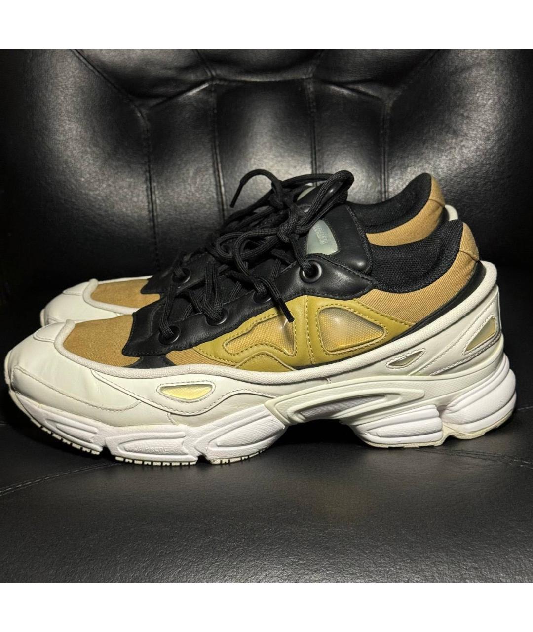 ADIDAS X RAF SIMONS Белые кожаные низкие кроссовки / кеды, фото 3