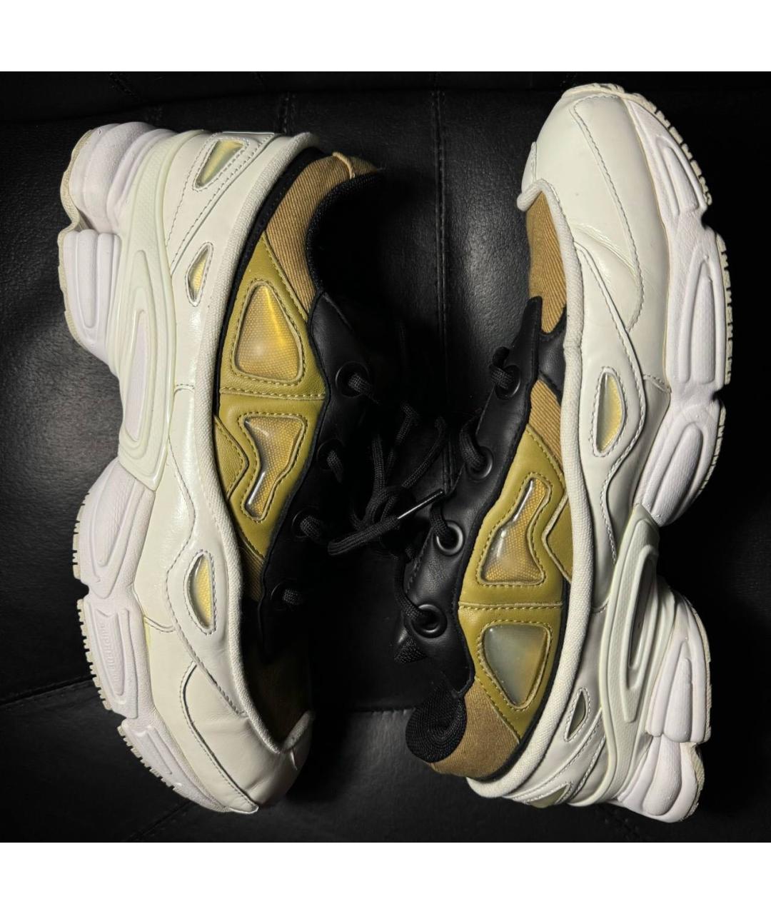 ADIDAS X RAF SIMONS Белые кожаные низкие кроссовки / кеды, фото 4