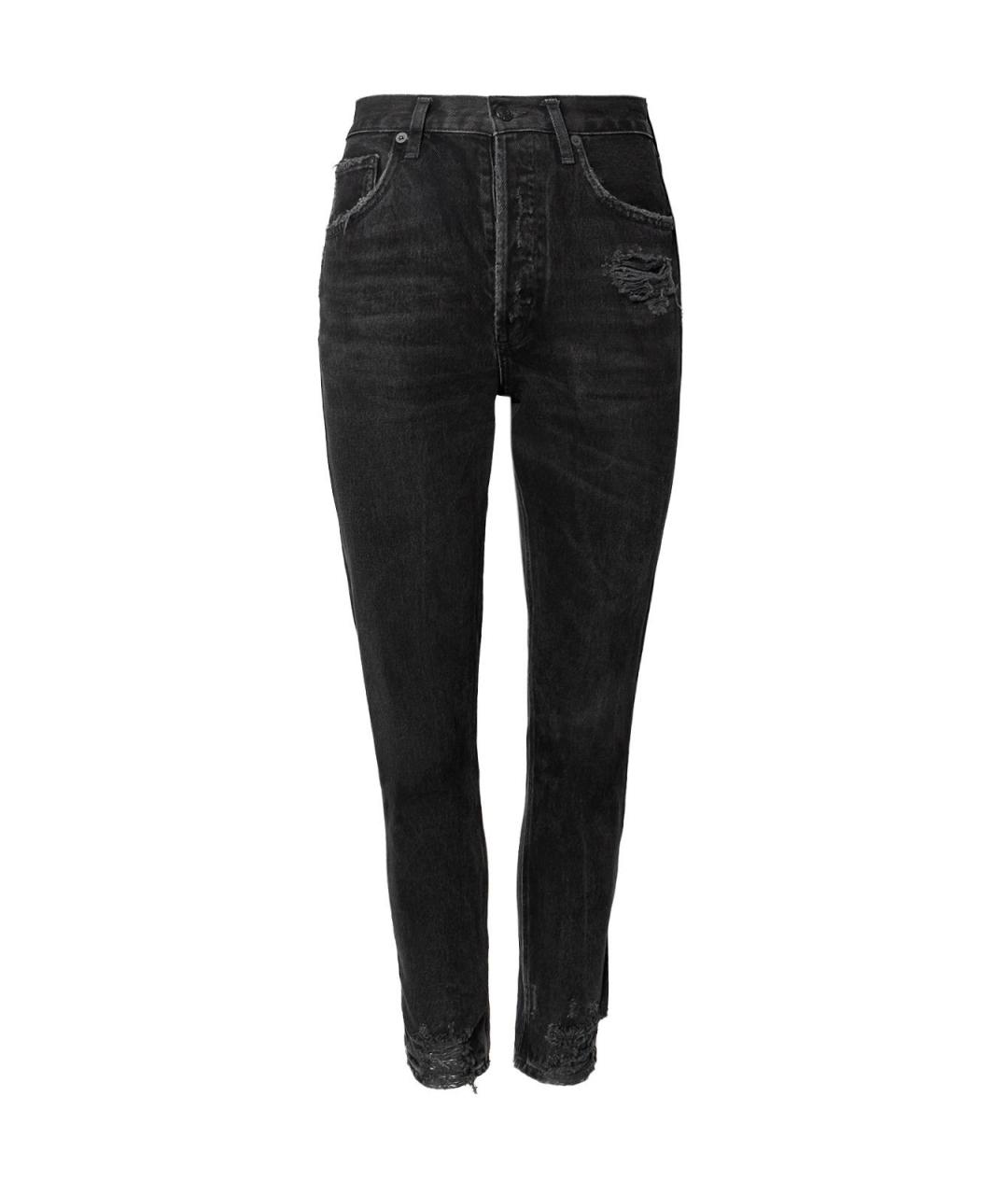 AGOLDE Черные хлопковые прямые джинсы, фото 4