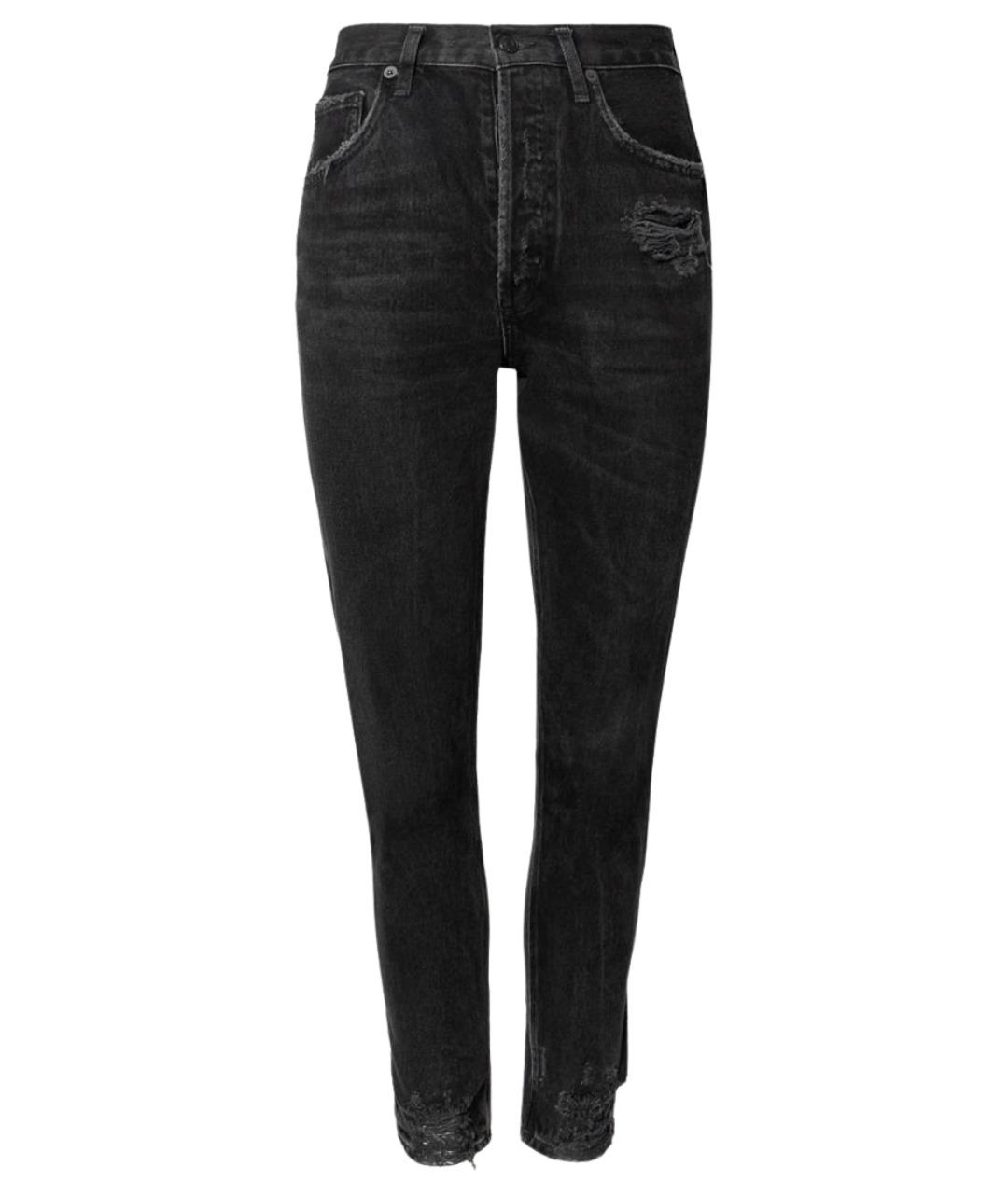 AGOLDE Черные хлопковые прямые джинсы, фото 1