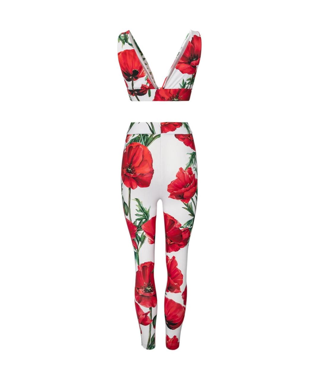 DOLCE&GABBANA Белый вискозный костюм с брюками, фото 4