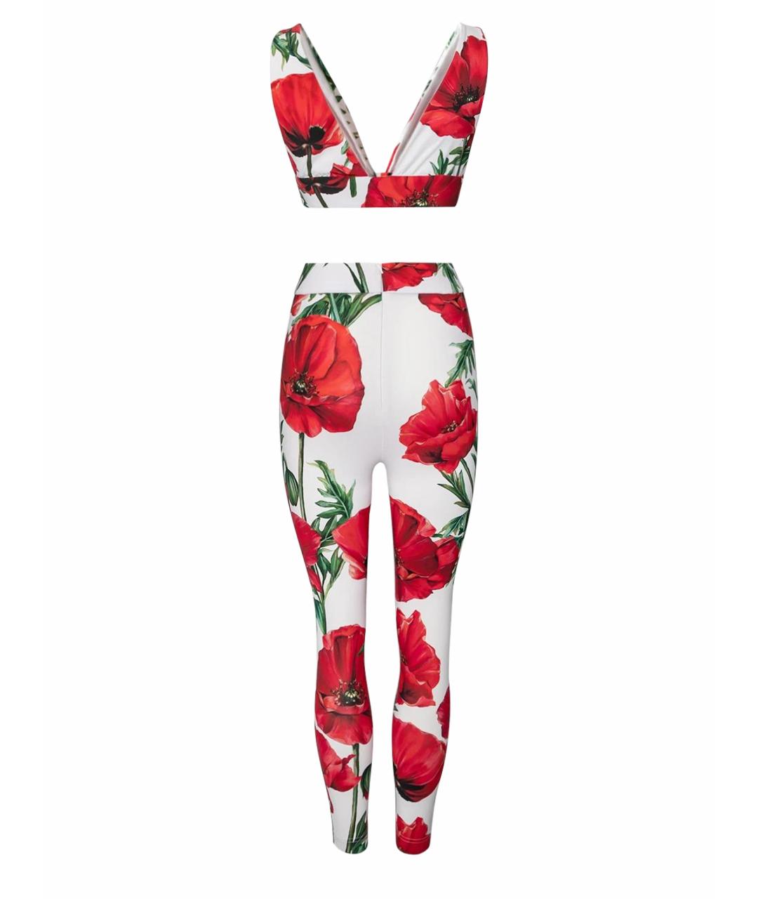 DOLCE&GABBANA Белый вискозный костюм с брюками, фото 5