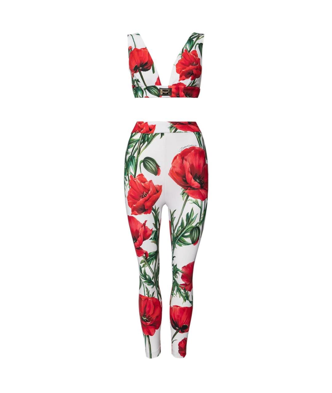 DOLCE&GABBANA Белый вискозный костюм с брюками, фото 3