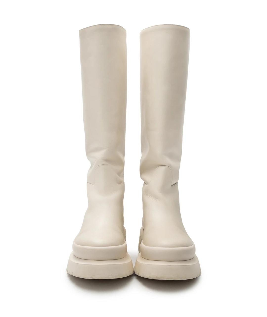 VALENTINO Бежевые кожаные сапоги, фото 4