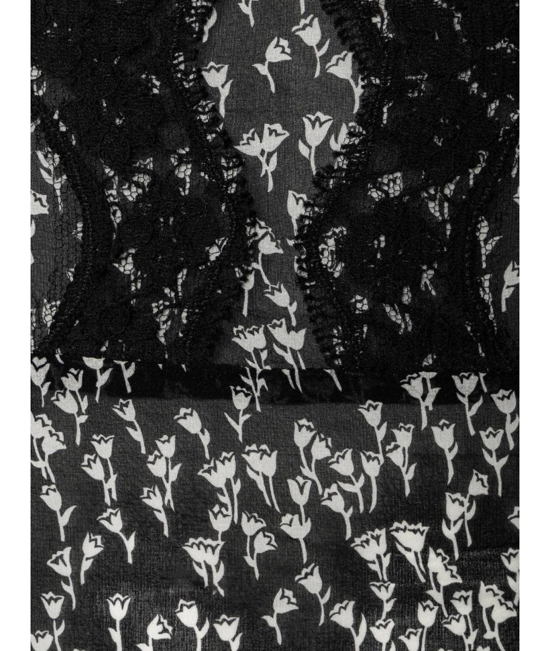 DOLCE&GABBANA Черное кружевное повседневное платье, фото 3