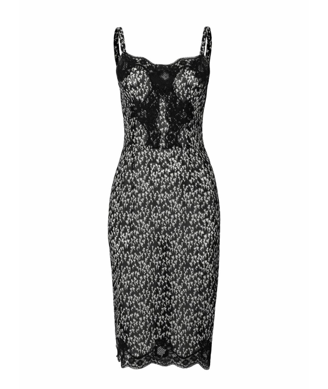 DOLCE&GABBANA Черное кружевное повседневное платье, фото 1