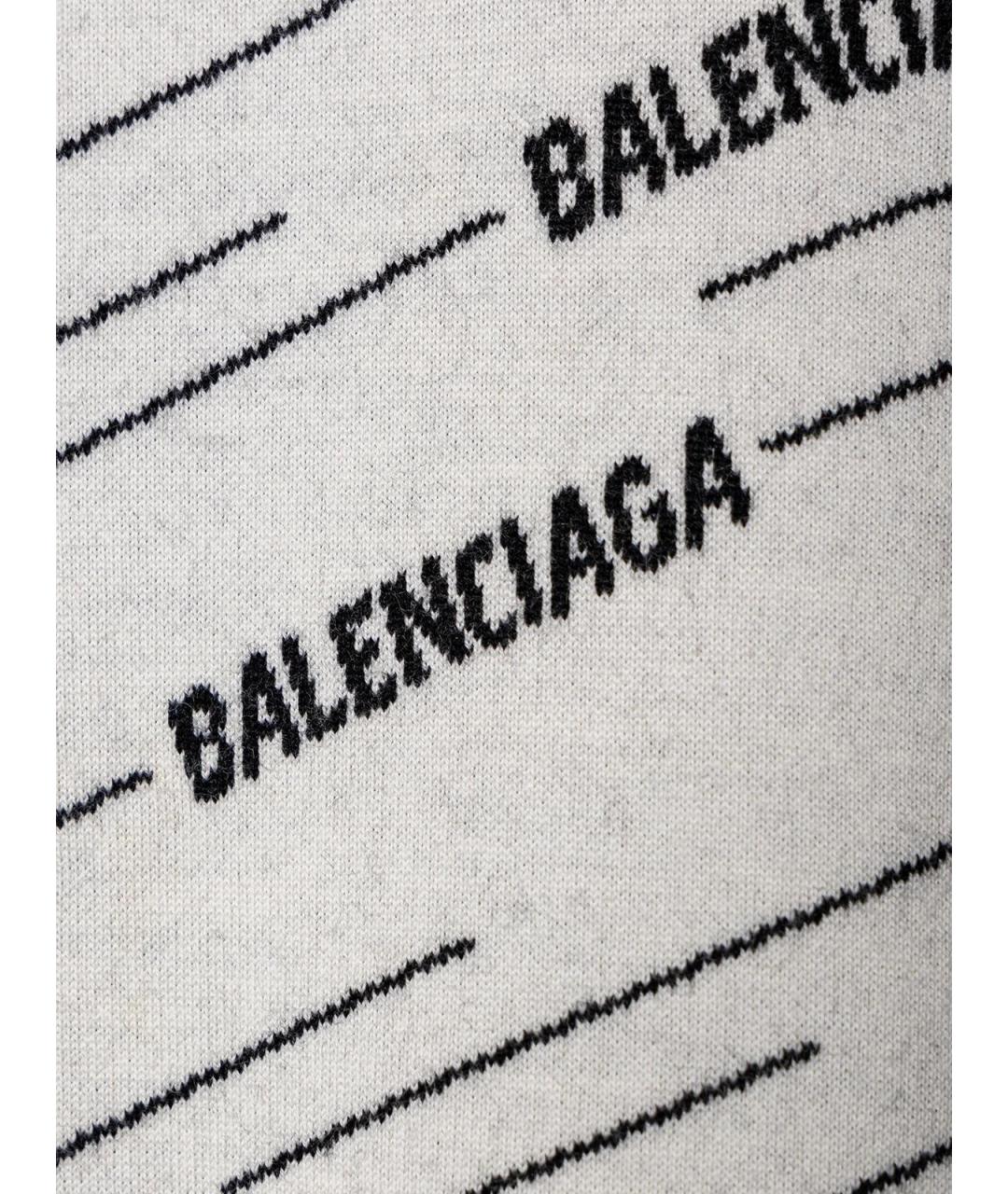 BALENCIAGA Бежевый шерстяной джемпер / свитер, фото 4