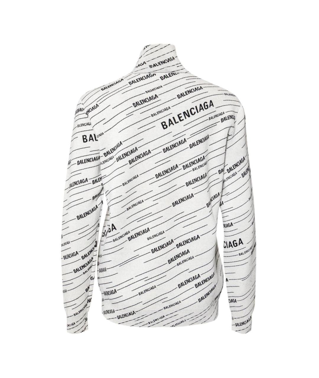 BALENCIAGA Бежевый шерстяной джемпер / свитер, фото 3