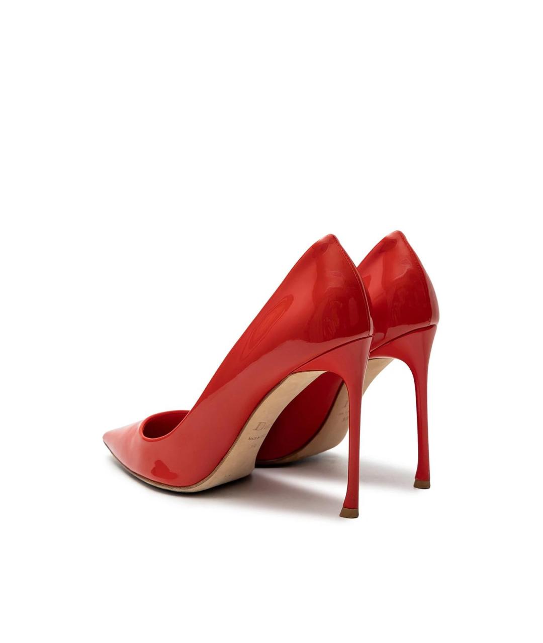 CHRISTIAN DIOR Красные кожаные туфли, фото 3