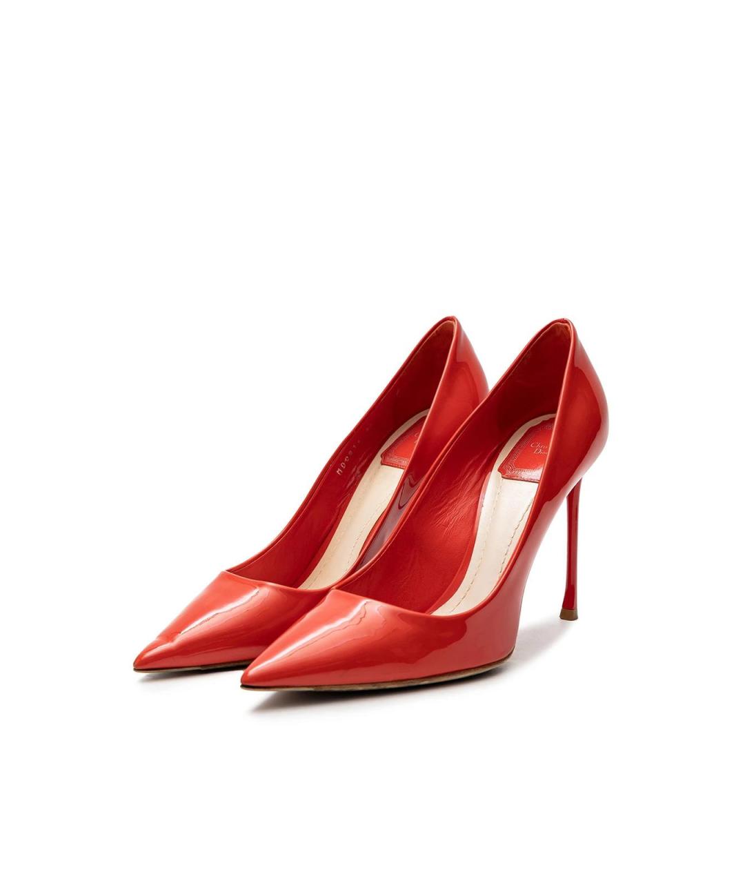 CHRISTIAN DIOR Красные кожаные туфли, фото 2