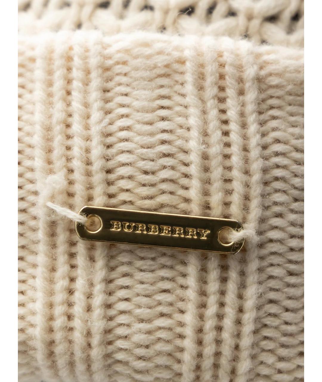 BURBERRY Бежевая шерстяная шапка, фото 3
