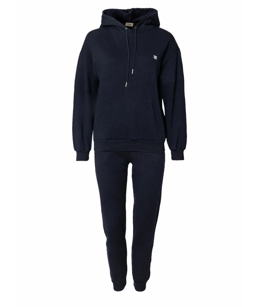 CELINE Синий хлопковый костюм с брюками, фото 1