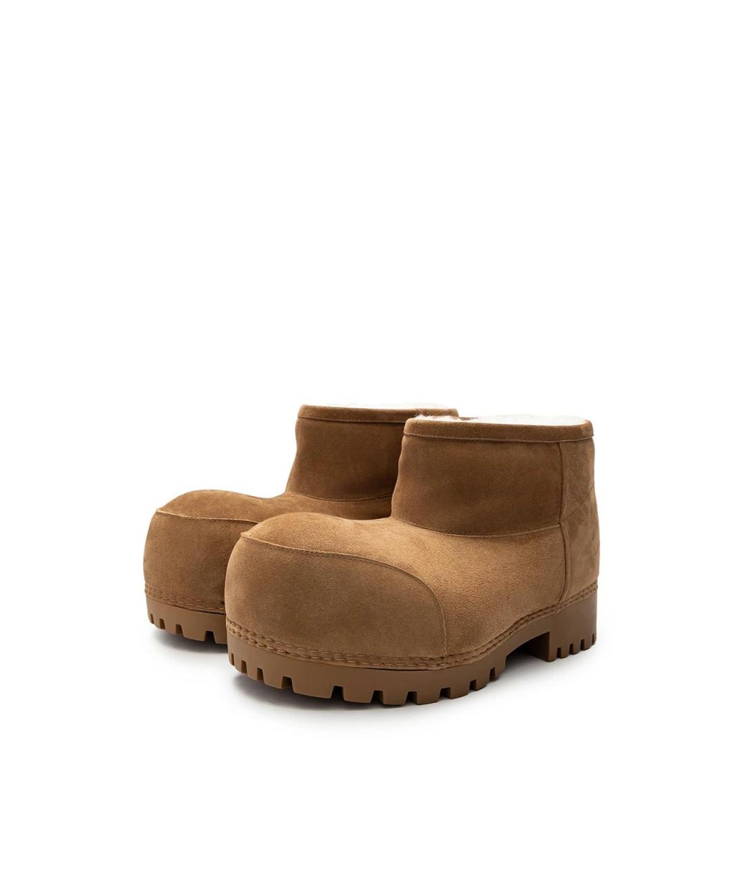 BALENCIAGA Коричневые замшевые ботинки, фото 2