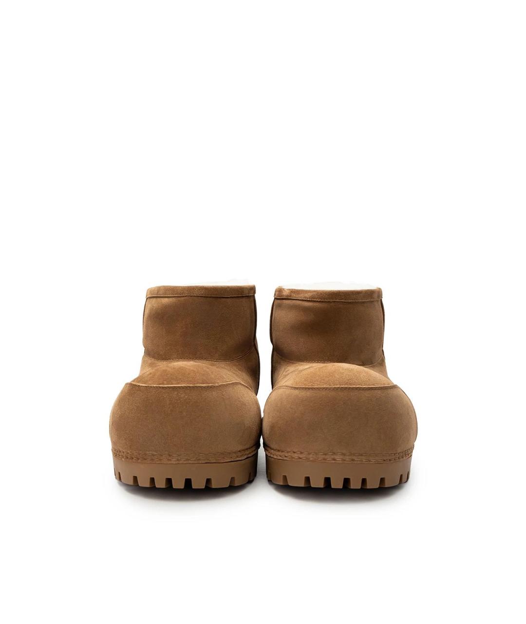 BALENCIAGA Коричневые замшевые ботинки, фото 4
