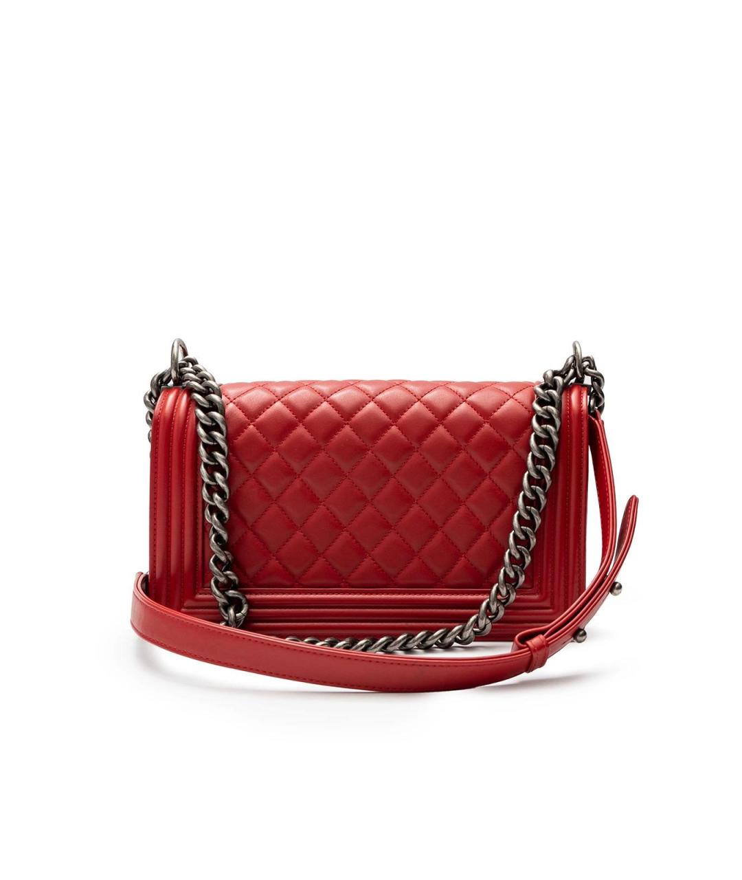 CHANEL Красная кожаная сумка тоут, фото 3