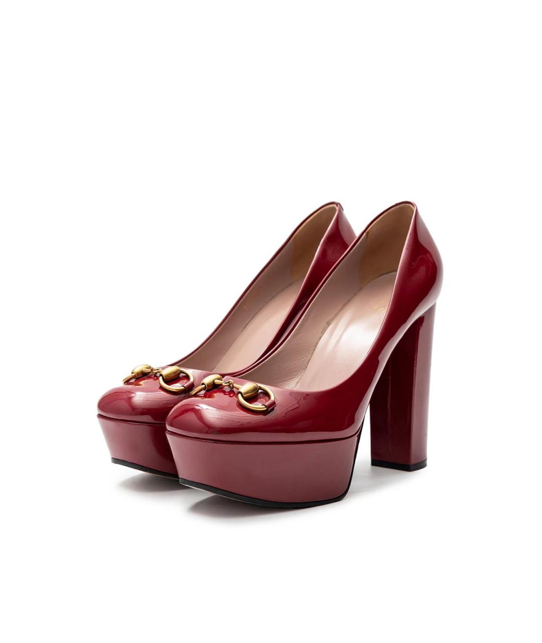 GUCCI Красные туфли из лакированной кожи, фото 2