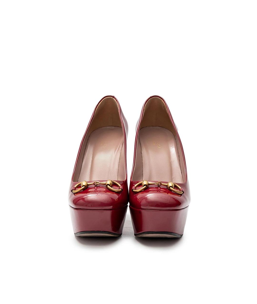 GUCCI Красные туфли из лакированной кожи, фото 4