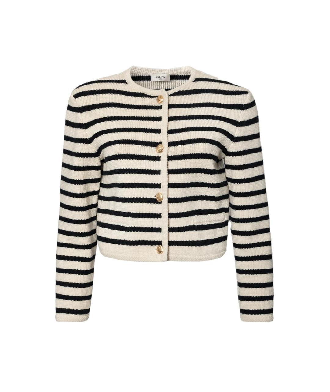 CELINE Бежевый шерстяной кардиган, фото 4