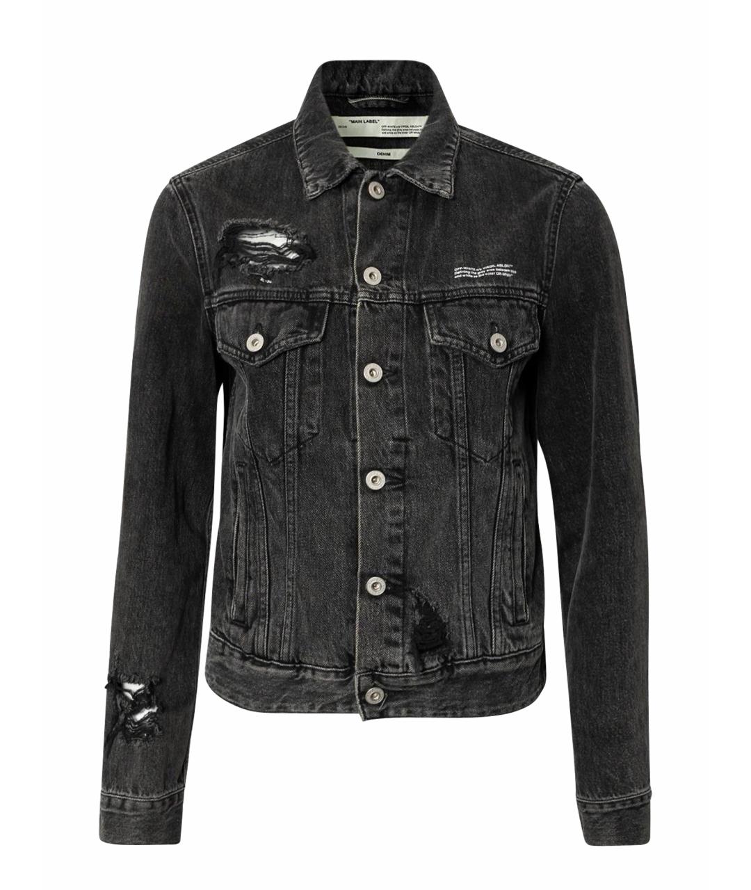 OFF-WHITE Черная хлопковая куртка, фото 1