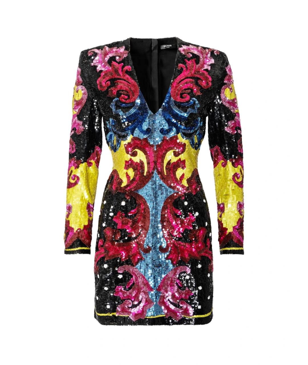 BALMAIN Черное полиамидовое повседневное платье, фото 1