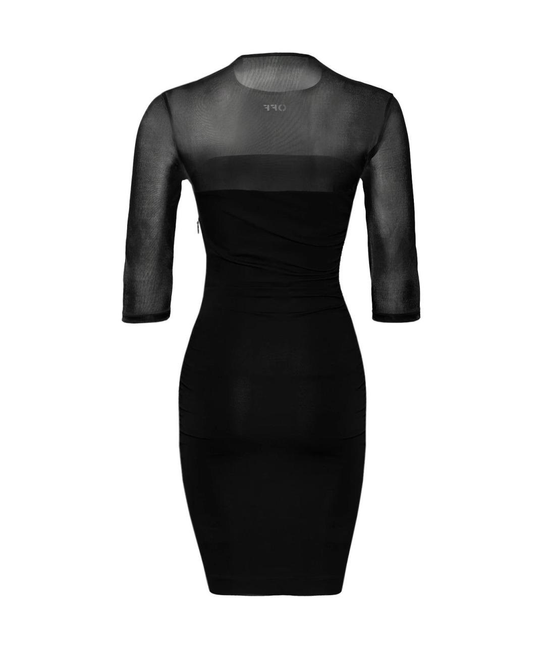 OFF-WHITE Черное полиэстеровое повседневное платье, фото 2