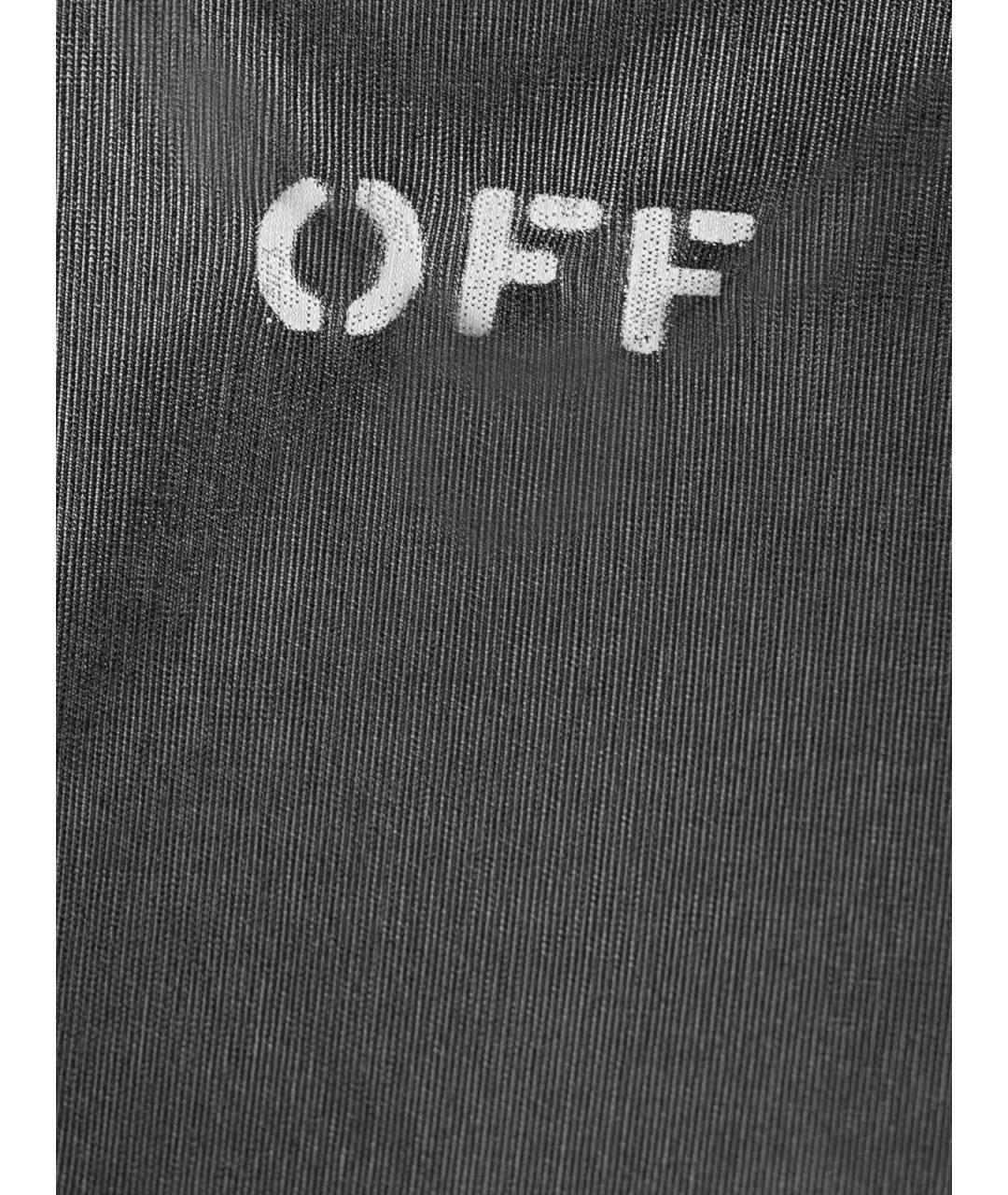 OFF-WHITE Черное полиэстеровое повседневное платье, фото 3