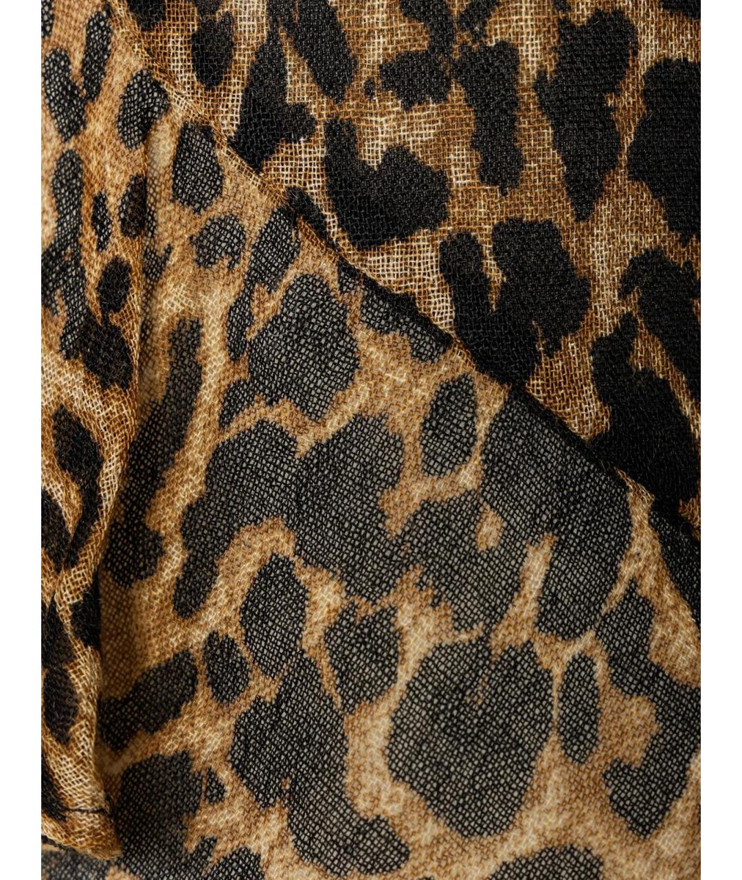 SAINT LAURENT Коричневая шерстяная блузы, фото 3