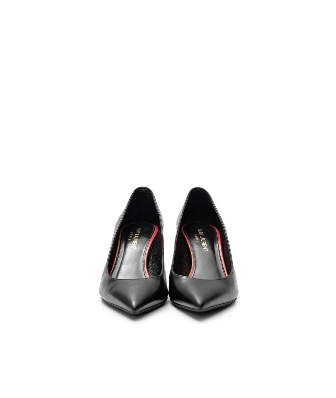 SAINT LAURENT Черные кожаные туфли, фото 4