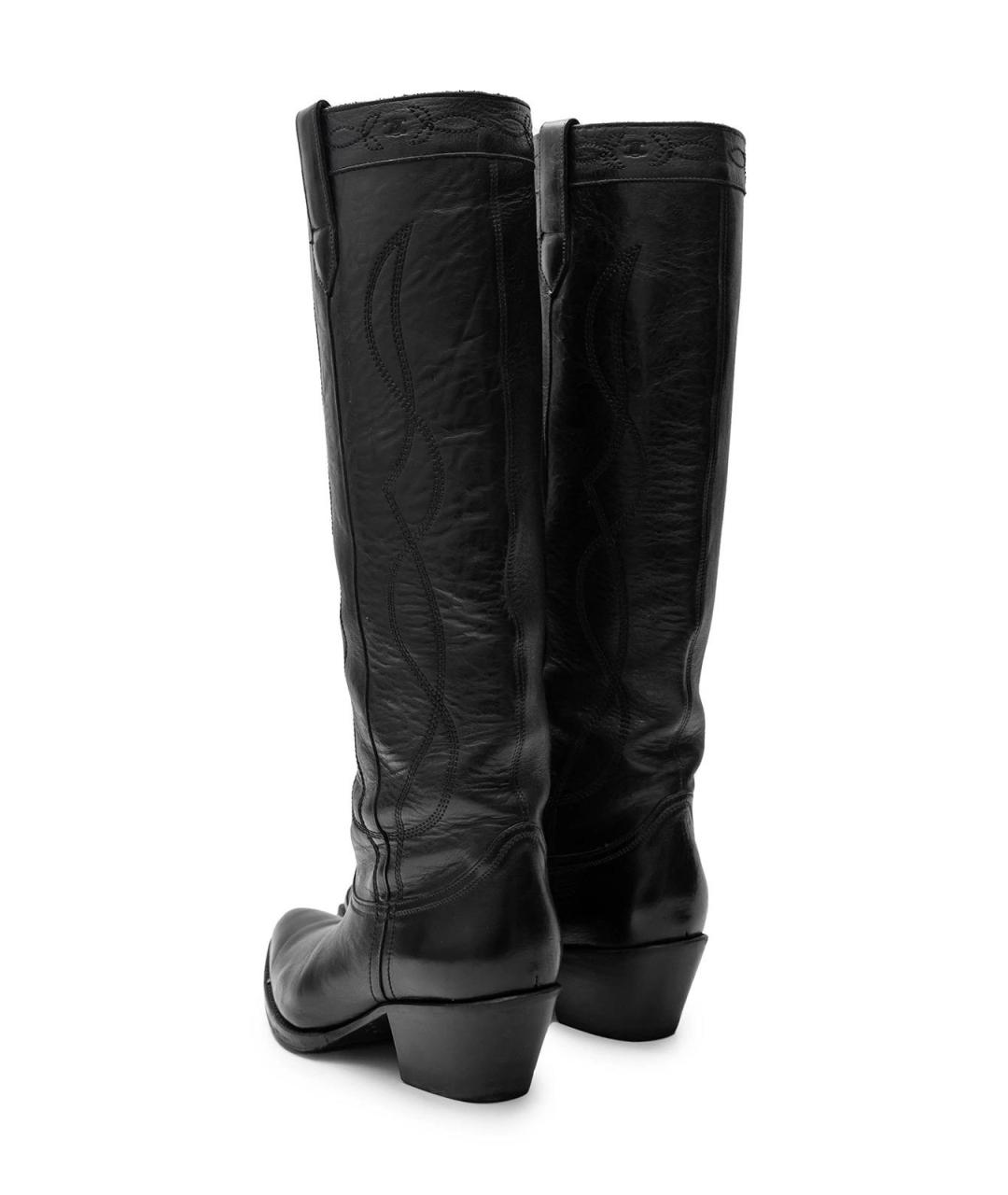CELINE Черные кожаные сапоги, фото 3