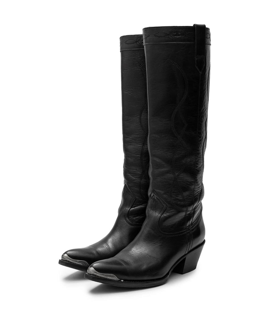 CELINE Черные кожаные сапоги, фото 2