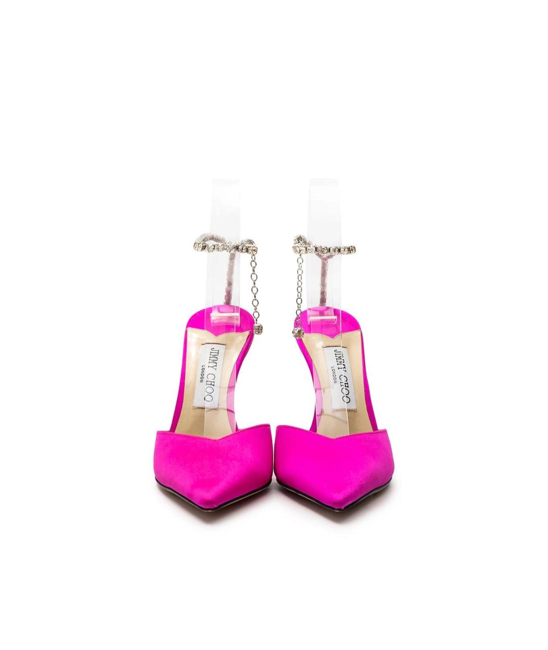 JIMMY CHOO Розовые текстильные туфли, фото 5