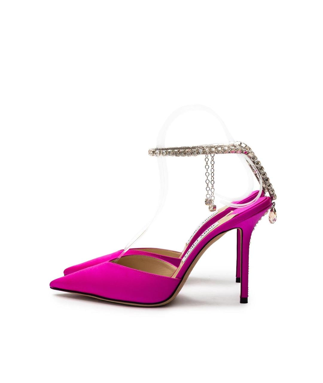 JIMMY CHOO Розовые текстильные туфли, фото 6