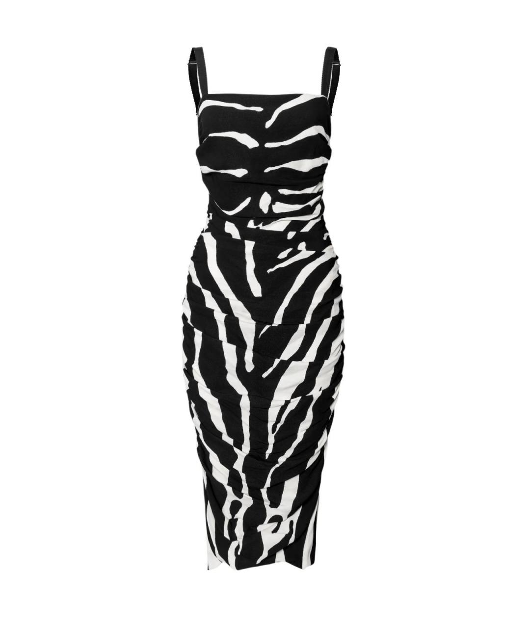 DOLCE&GABBANA Черное вискозное повседневное платье, фото 4