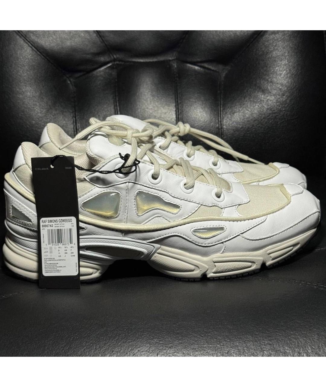 ADIDAS X RAF SIMONS Белые кожаные низкие кроссовки / кеды, фото 9