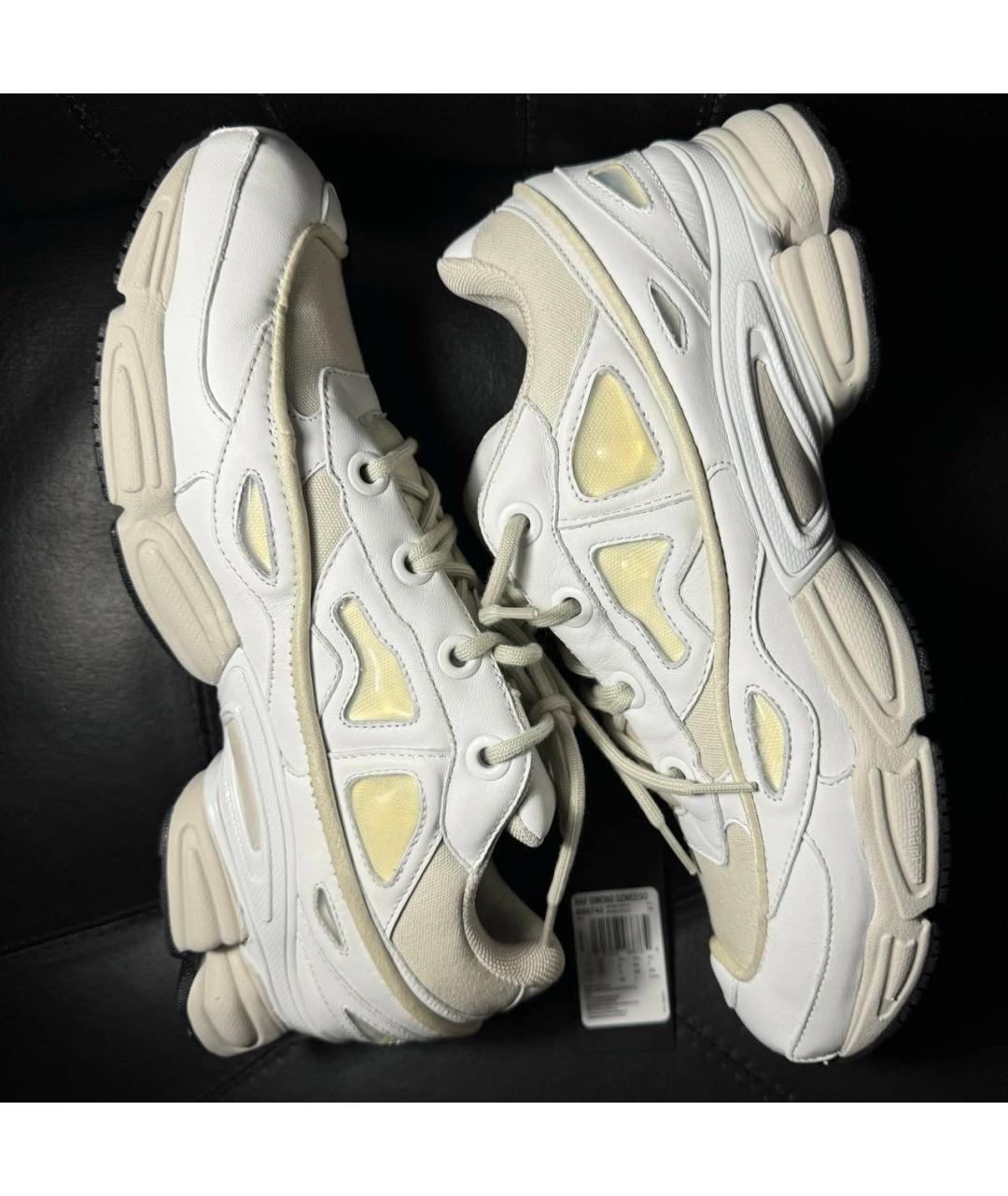 ADIDAS X RAF SIMONS Белые кожаные низкие кроссовки / кеды, фото 5