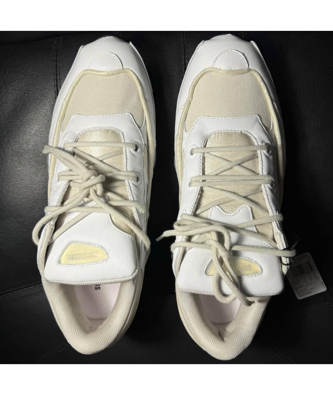 ADIDAS X RAF SIMONS Белые кожаные низкие кроссовки / кеды, фото 7