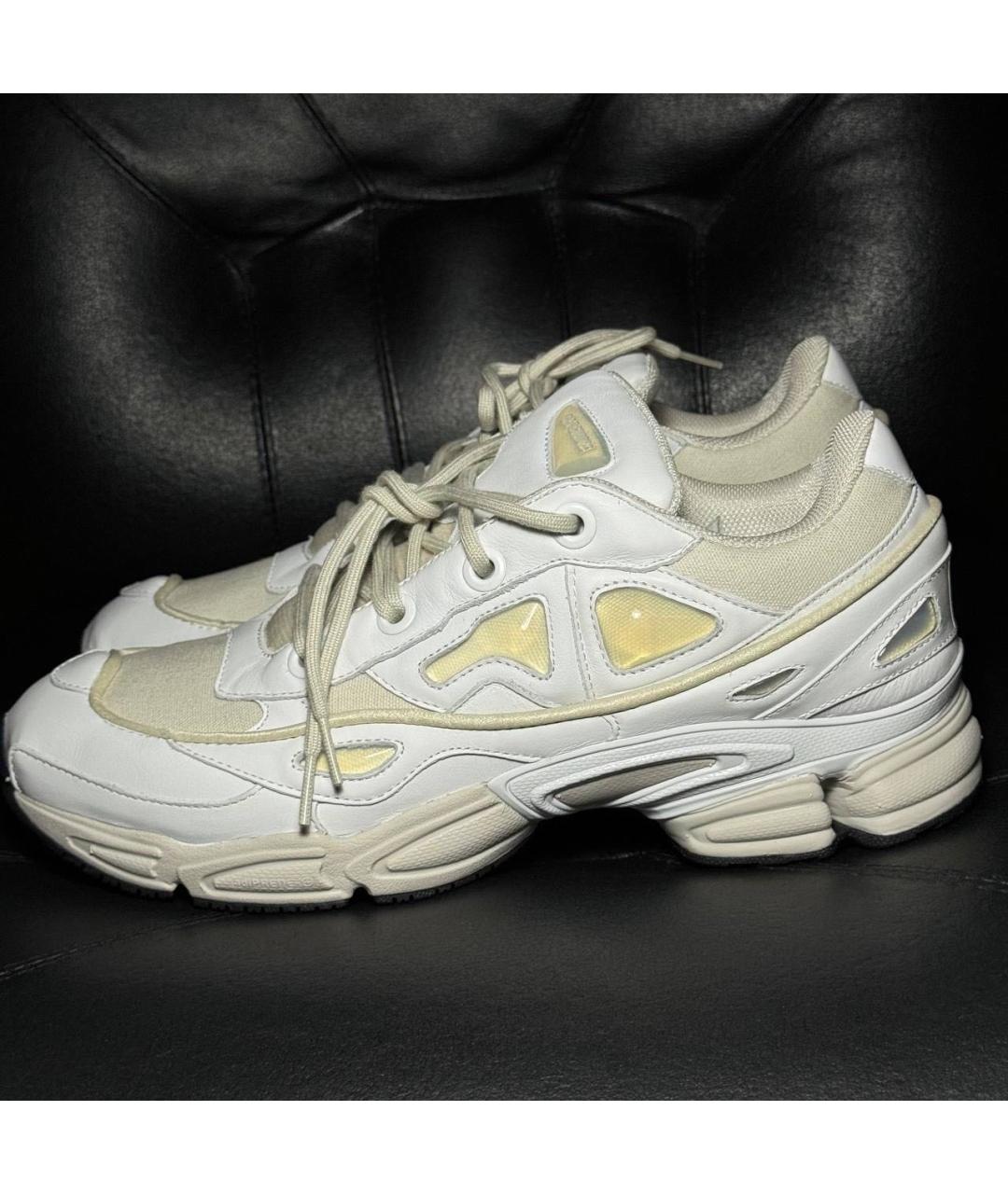 ADIDAS X RAF SIMONS Белые кожаные низкие кроссовки / кеды, фото 3