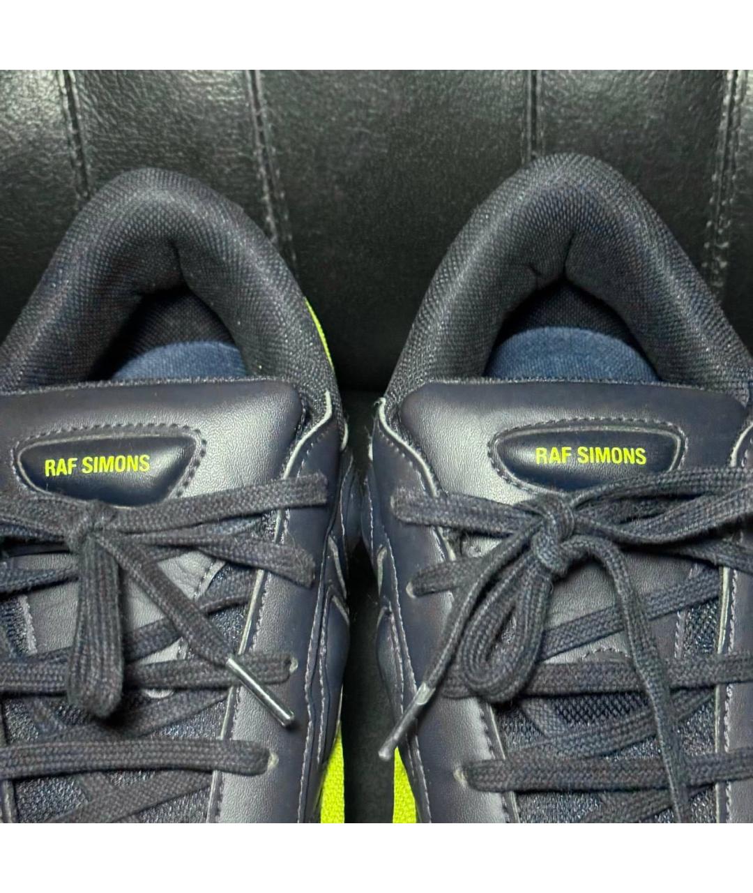 ADIDAS X RAF SIMONS Желтые текстильные низкие кроссовки / кеды, фото 8