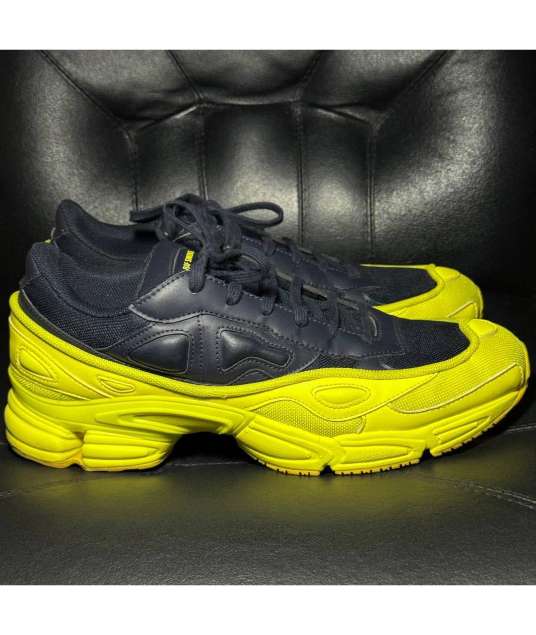 ADIDAS X RAF SIMONS Желтые текстильные низкие кроссовки / кеды, фото 9