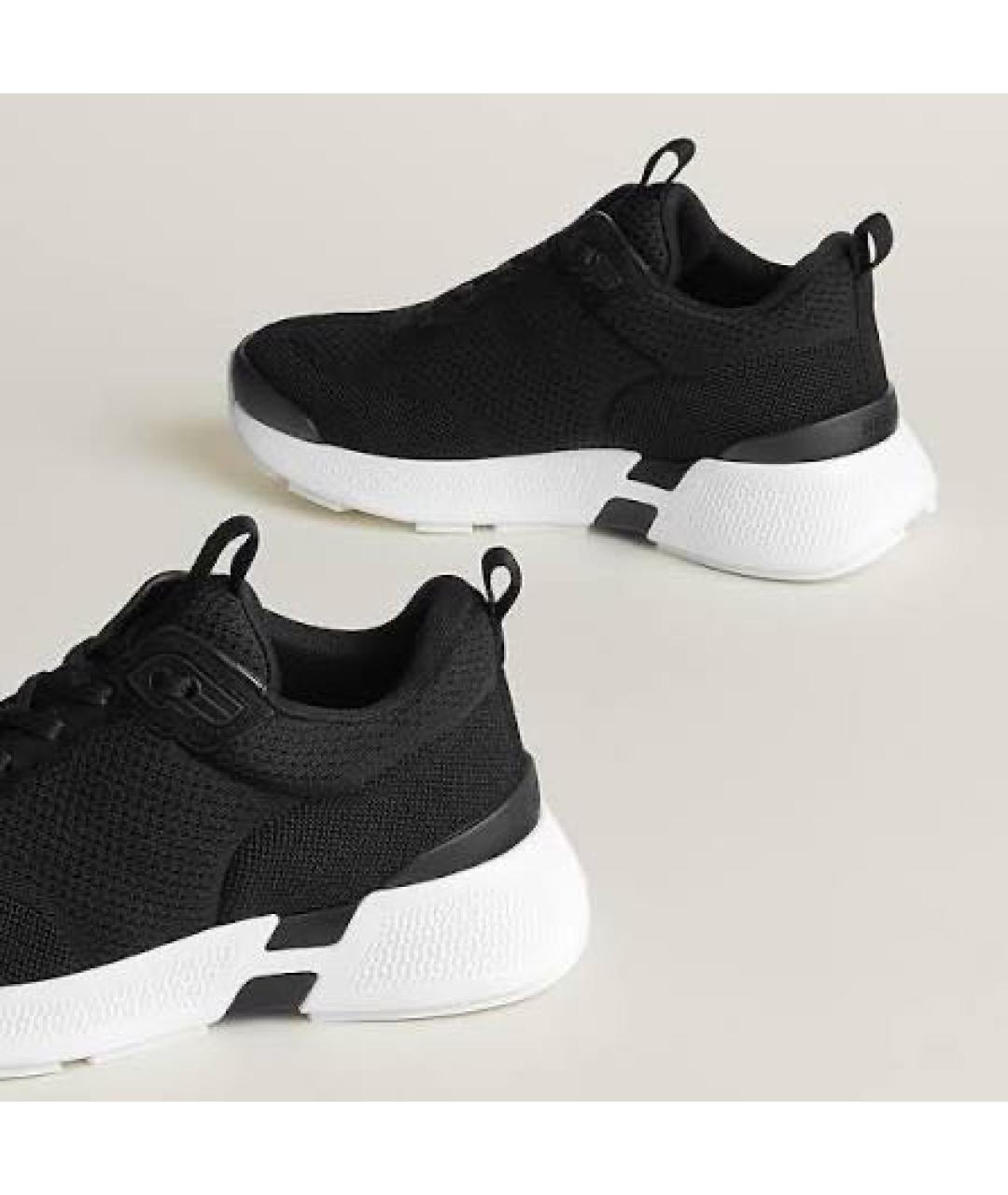 HERMES Черные кроссовки, фото 3