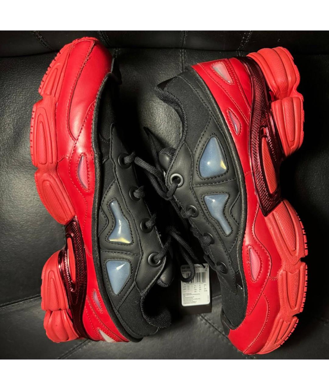 ADIDAS X RAF SIMONS Красные кожаные низкие кроссовки / кеды, фото 5