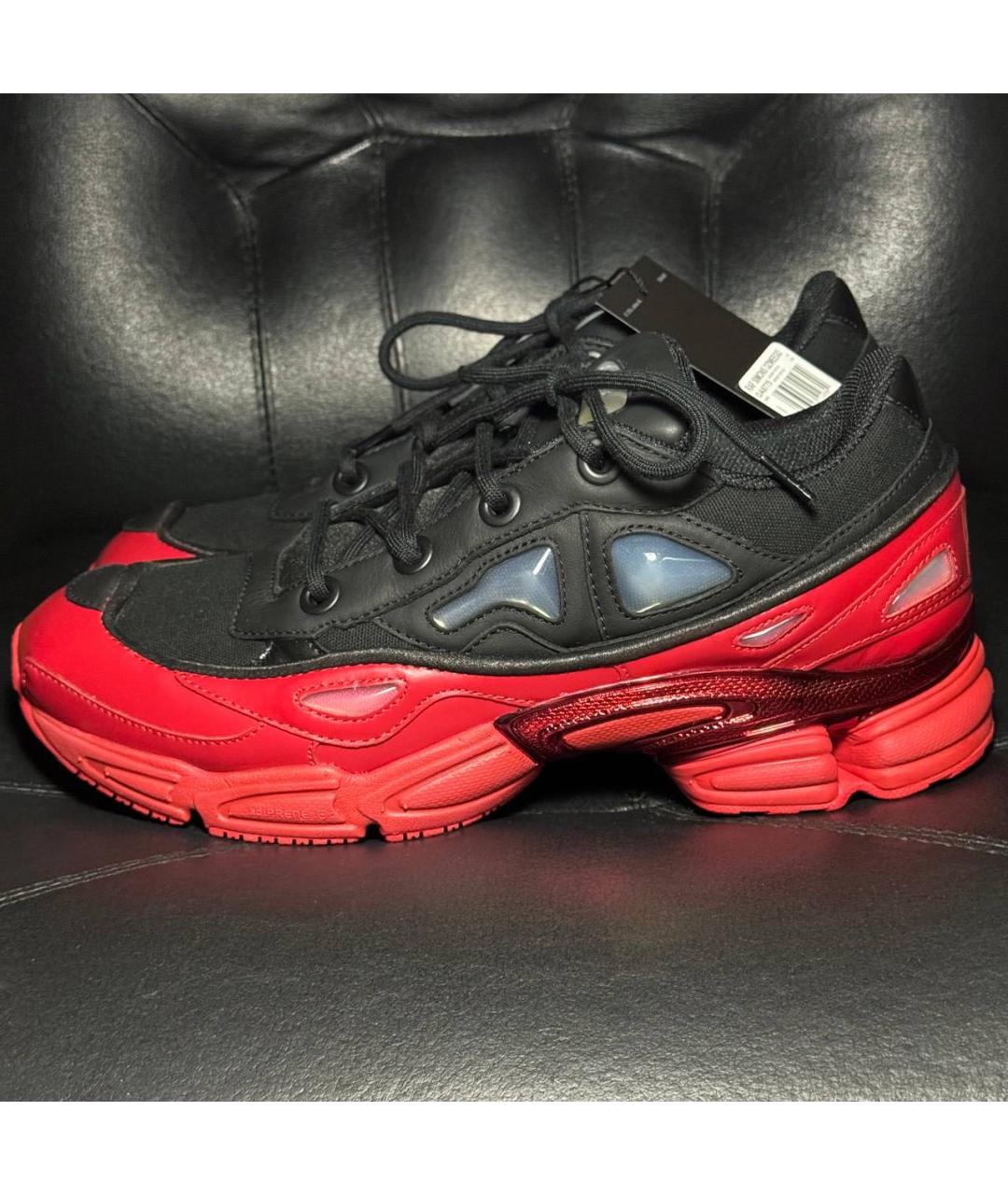 ADIDAS X RAF SIMONS Красные кожаные низкие кроссовки / кеды, фото 3