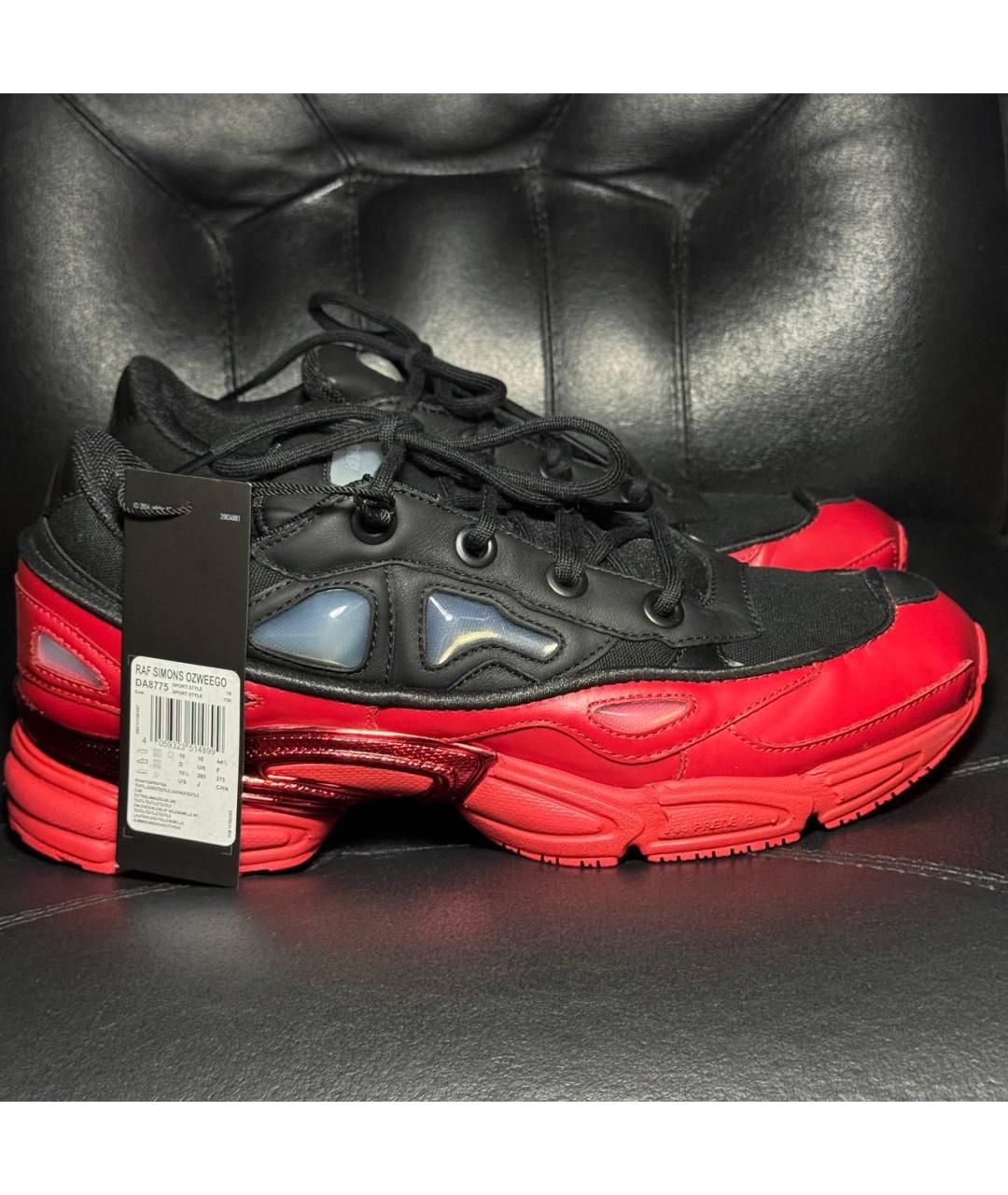 ADIDAS X RAF SIMONS Красные кожаные низкие кроссовки / кеды, фото 9