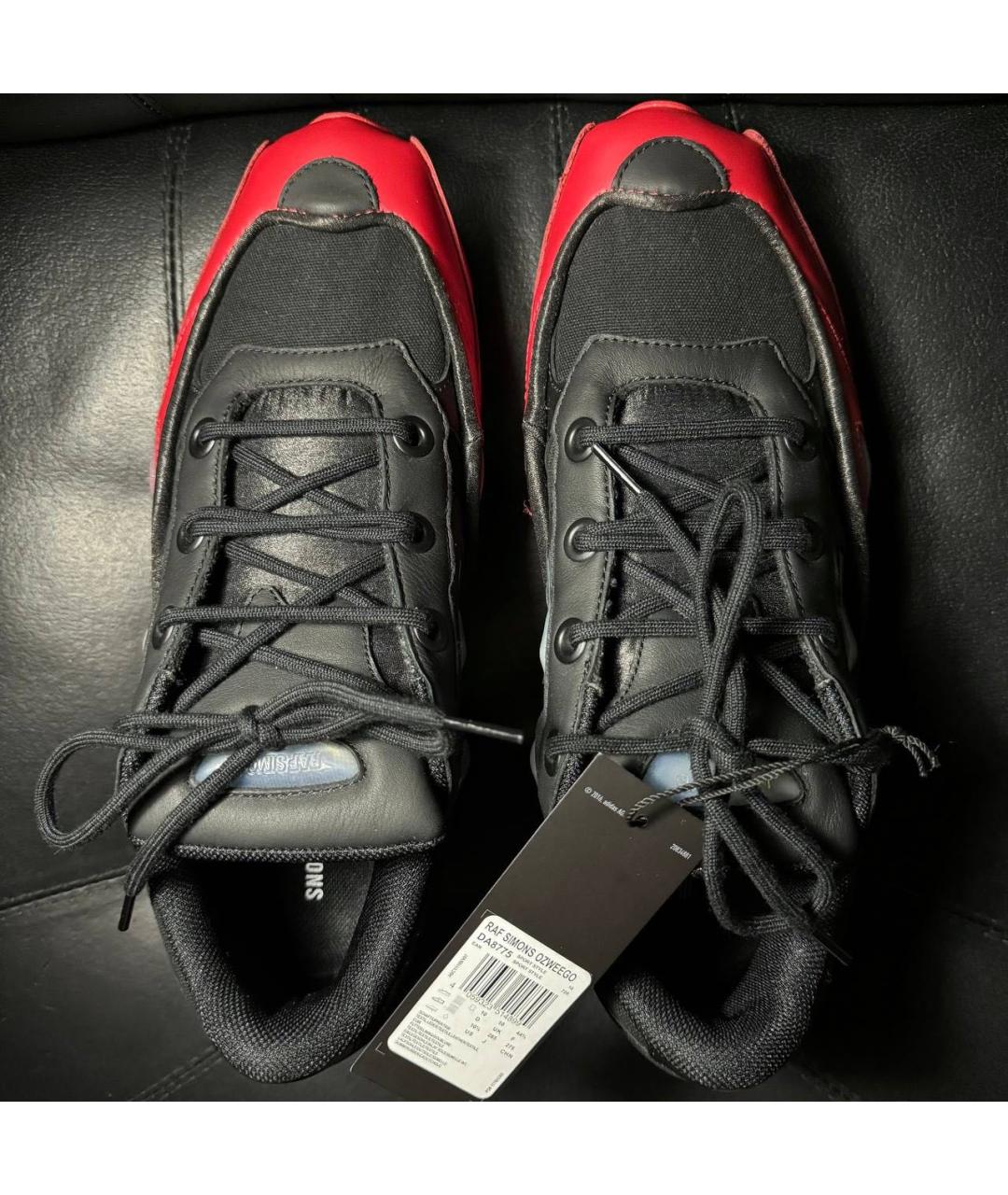 ADIDAS X RAF SIMONS Красные кожаные низкие кроссовки / кеды, фото 7