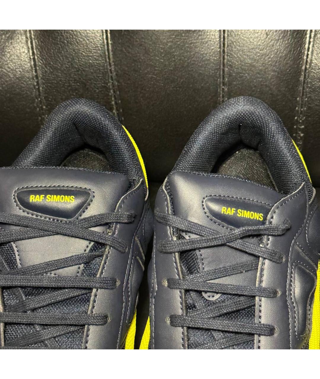 ADIDAS X RAF SIMONS Желтые текстильные низкие кроссовки / кеды, фото 8